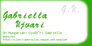 gabriella ujvari business card